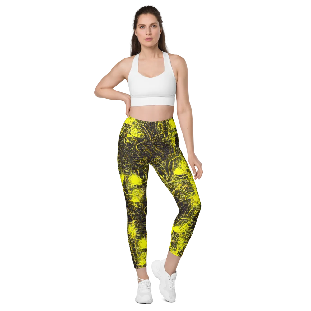 Acid Architecture on Leggings with Pockets — Front