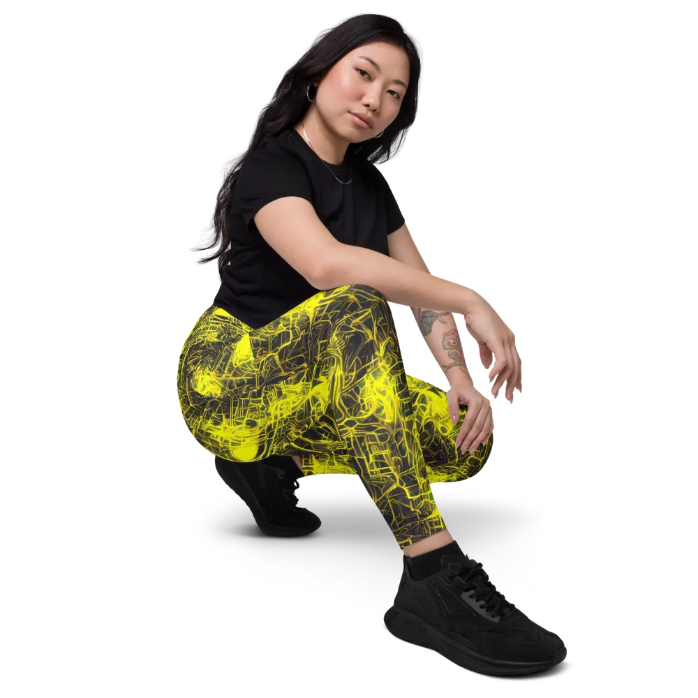 Acid Architecture on Leggings with Pockets — Right Front