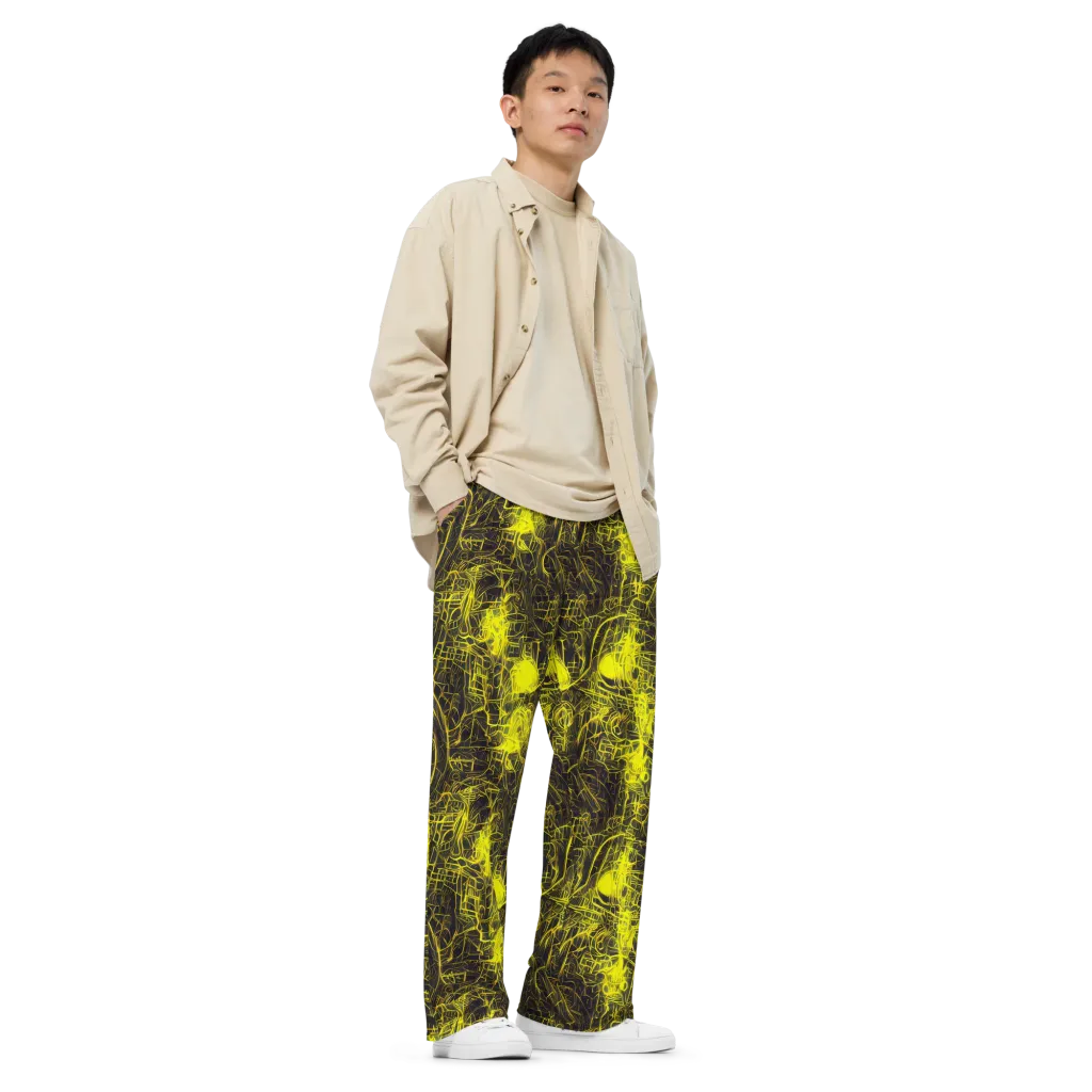 Acid Architecture on Wide-Leg Pants — Right Front