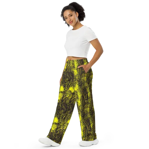 Acid Architecture on a Wide-Leg Pants