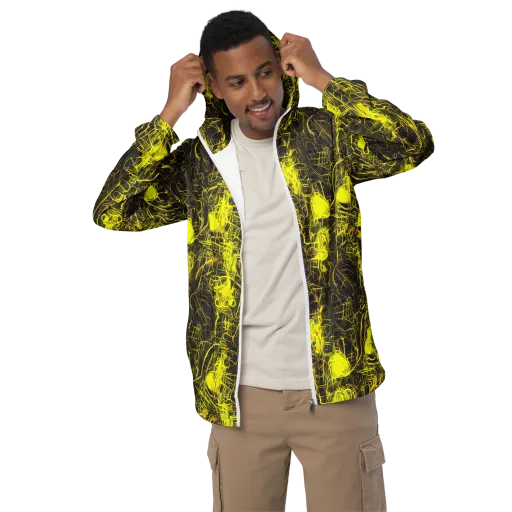 Acid Architecture on a Men's Windbreaker