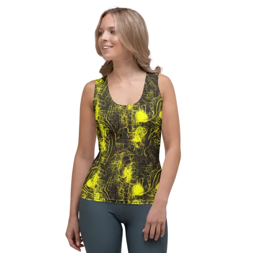 Acid Architecture on a Women's Tank Top