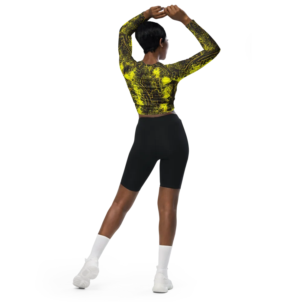 Acid Architecture on Long Sleeve Crop Top — Back