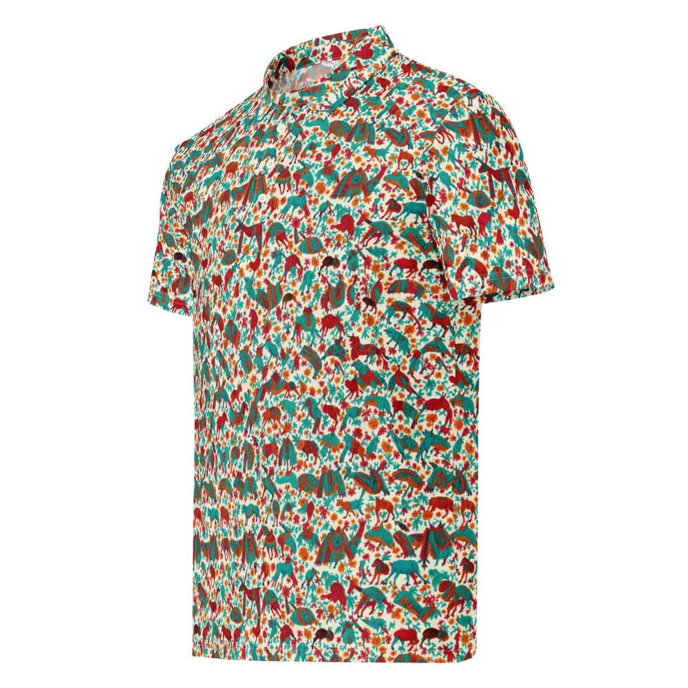 Desert Carnival on Men's Slim Fit Polo Shirt — Left Front