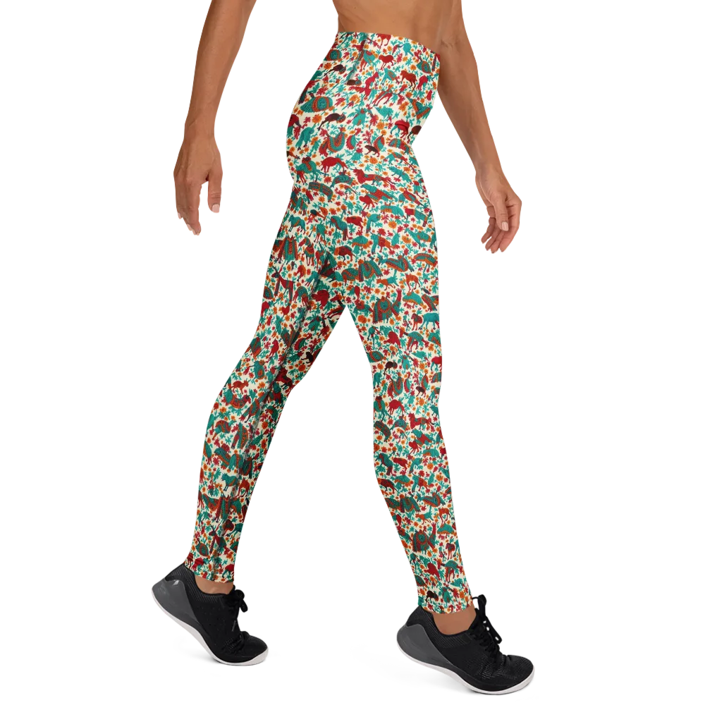 Desert Carnival on Yoga Leggings — Right