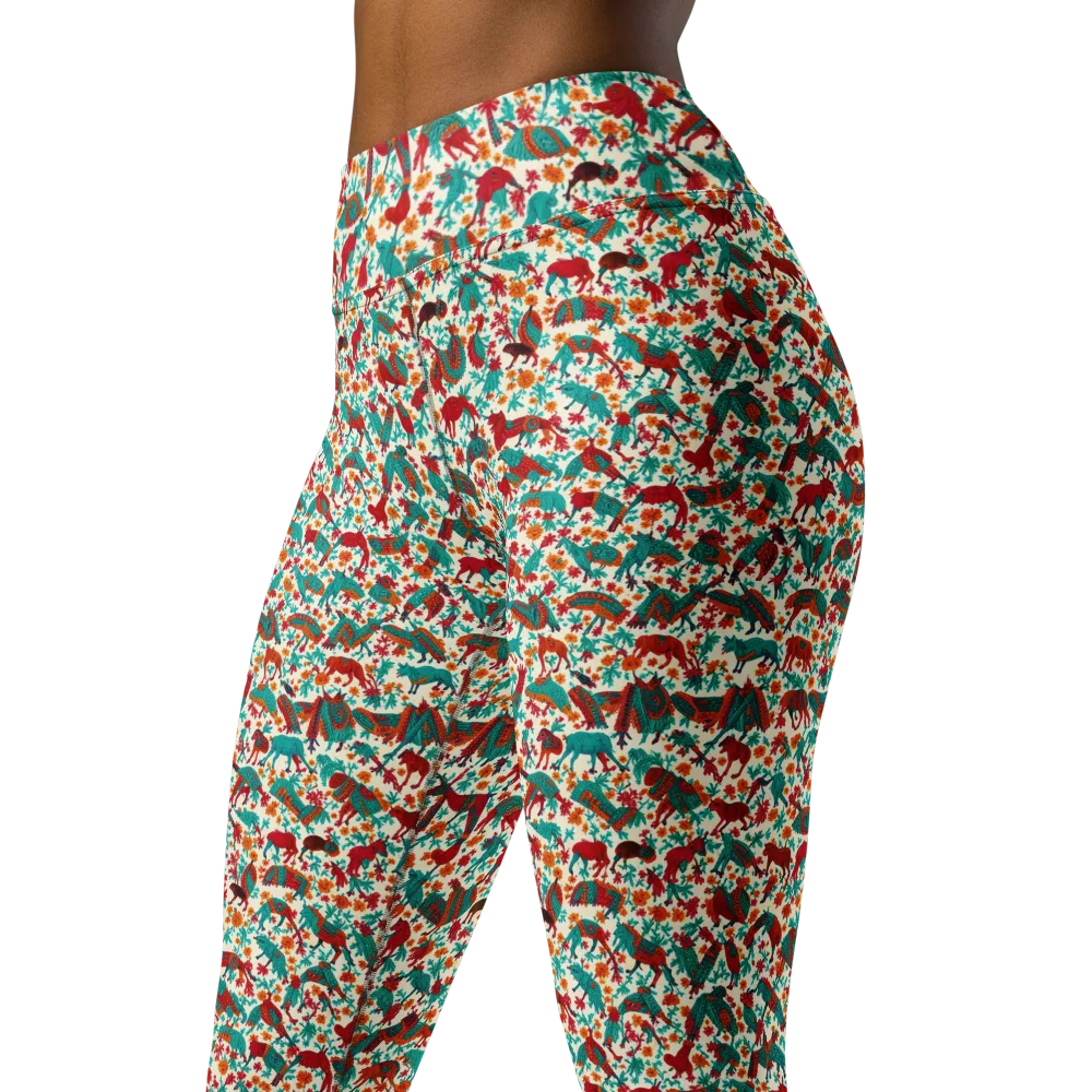 Desert Carnival on Yoga Leggings — Left Front
