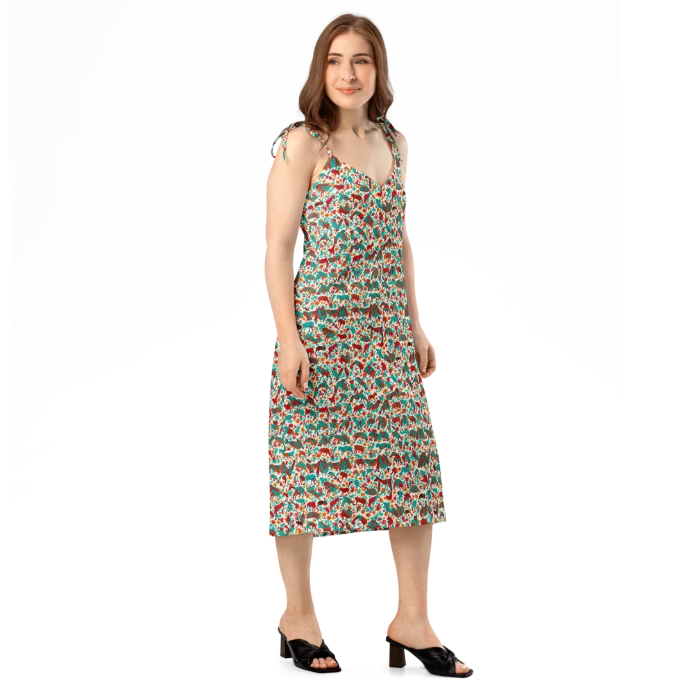 Desert Carnival on Slip Dress — Right Front