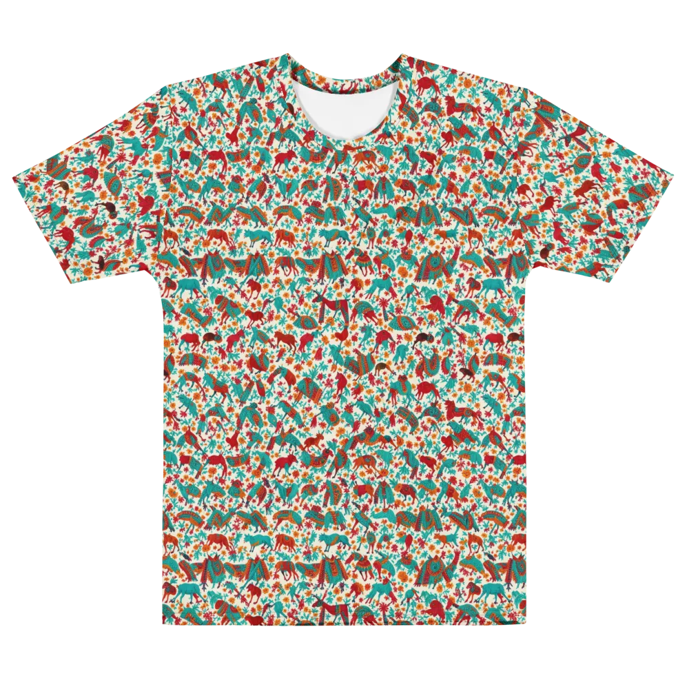 Desert Carnival on Men's Cotton Crew Neck T-Shirt — Front