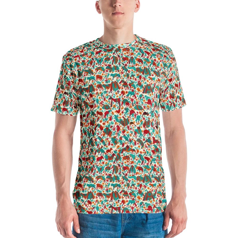 Desert Carnival on Men's Crew Neck T-Shirt — Front