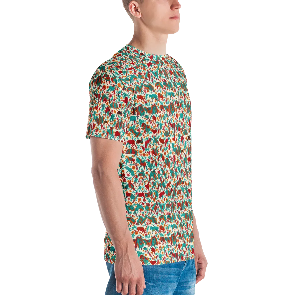 Desert Carnival on Men's Crew Neck T-Shirt — Right
