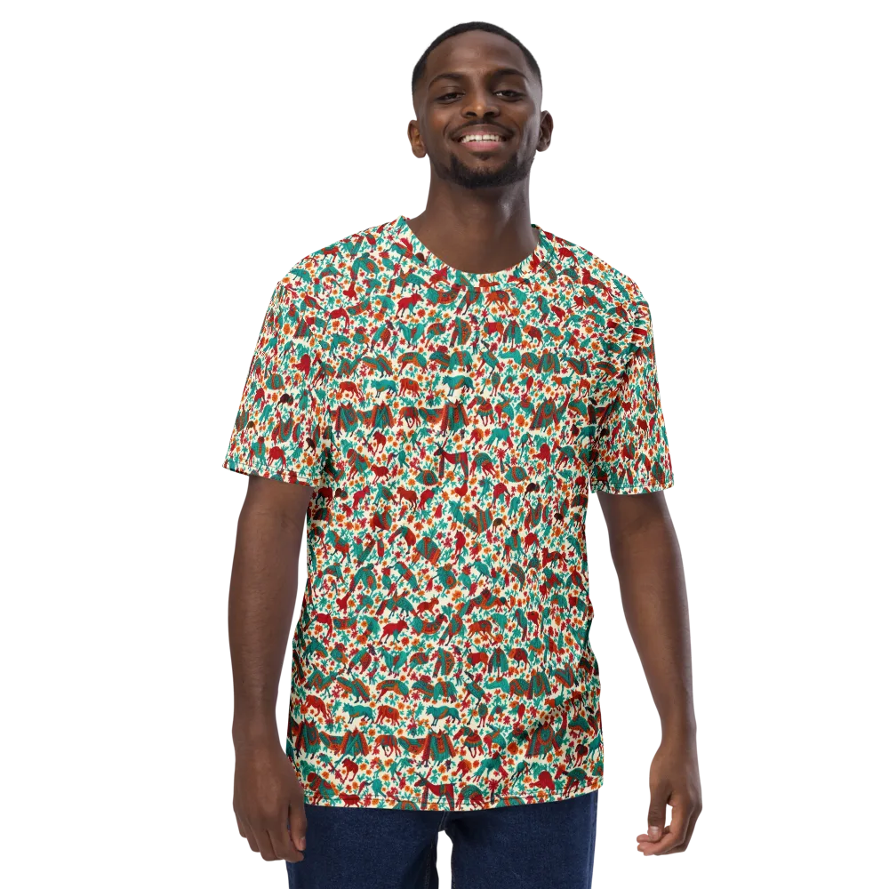 Desert Carnival on Men's Crew Neck T-Shirt — Front