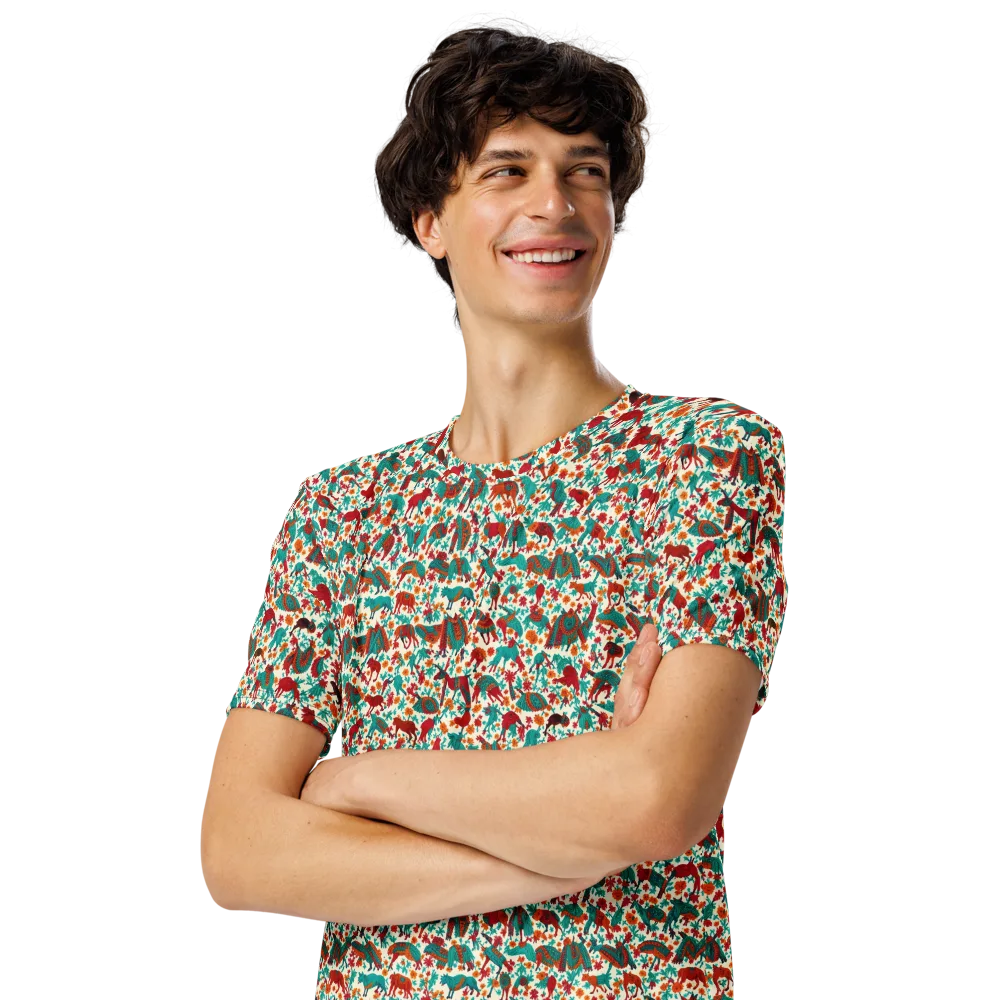 Desert Carnival on Men's Crew Neck T-Shirt — Left Front