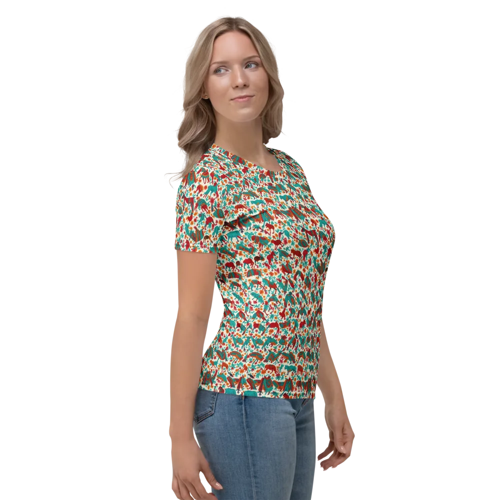 Desert Carnival on Women's Crew Neck T-Shirt — Right