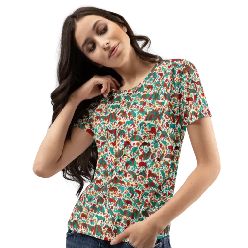 Desert Carnival on a Women's Crew Neck T-Shirt