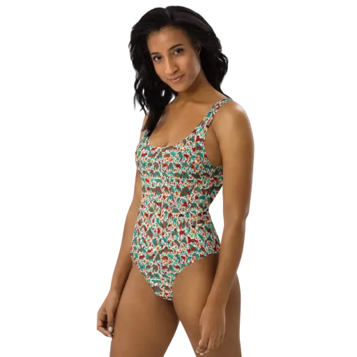 Desert Carnival on a One-Piece Swimsuit