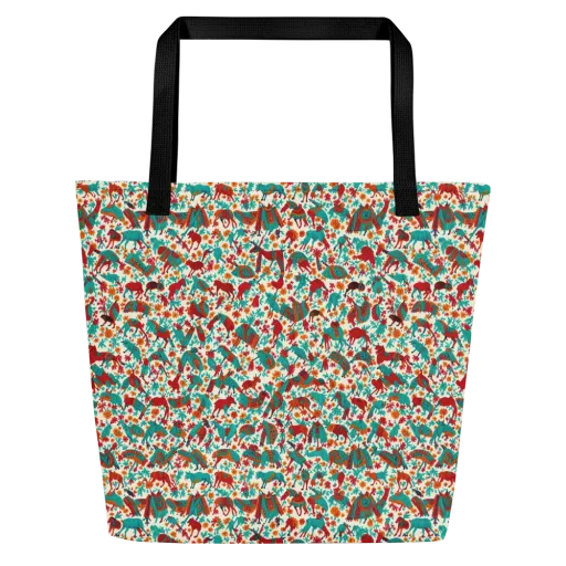 Desert Carnival on a Large Tote Bag W/ Pocket