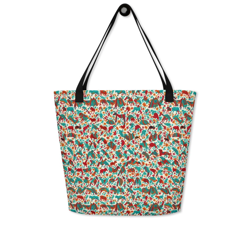 Desert Carnival on Large Tote Bag W/ Pocket — Front