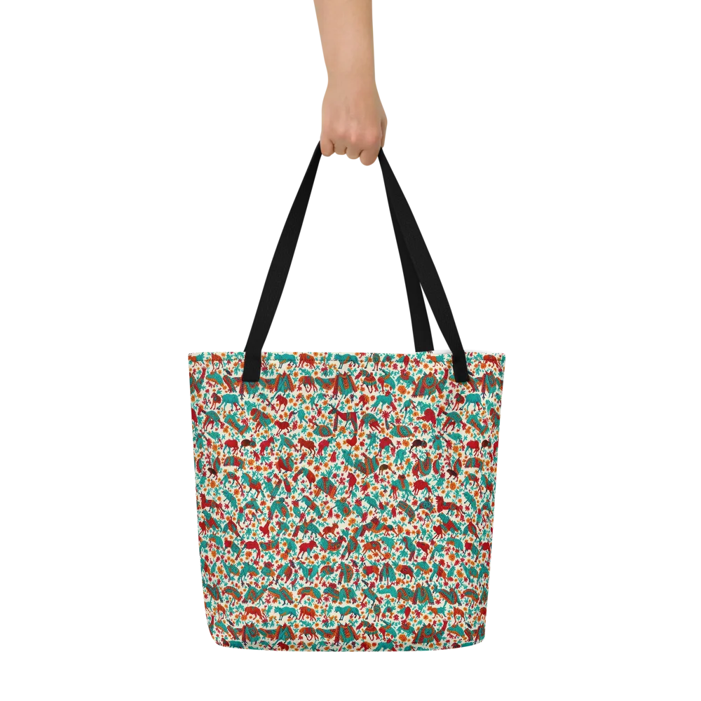 Desert Carnival on Large Tote Bag W/ Pocket — Front