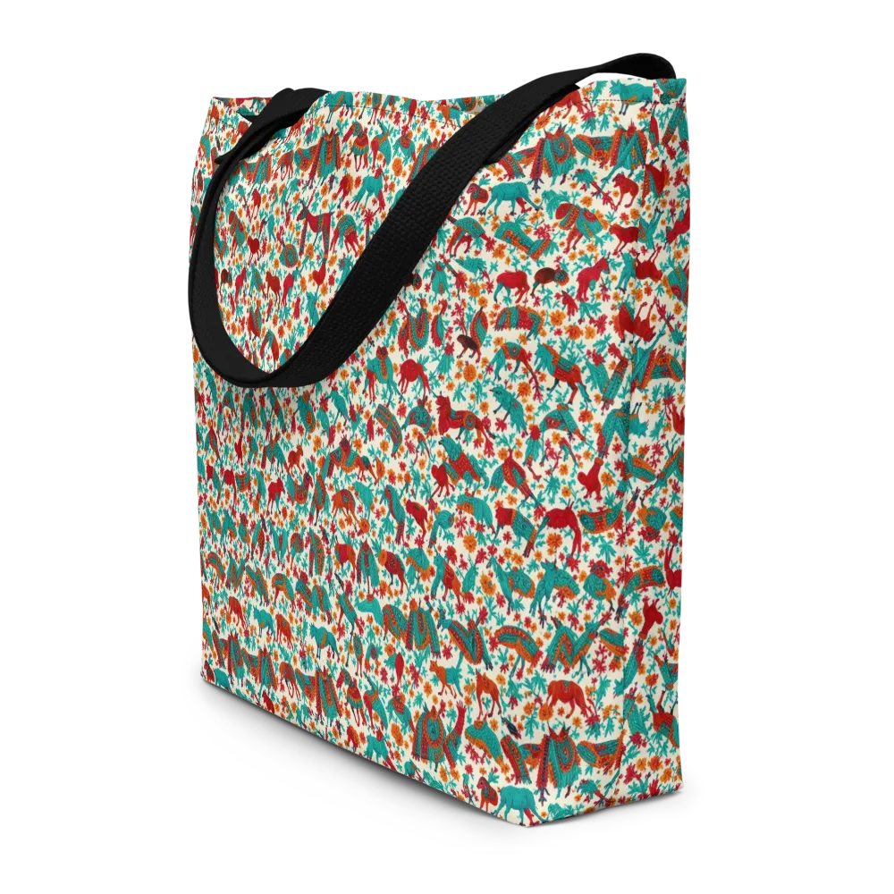 Desert Carnival on Large Tote Bag W/ Pocket — Front