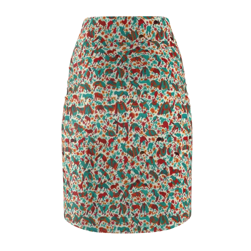 Desert Carnival on Pencil Skirt — Back