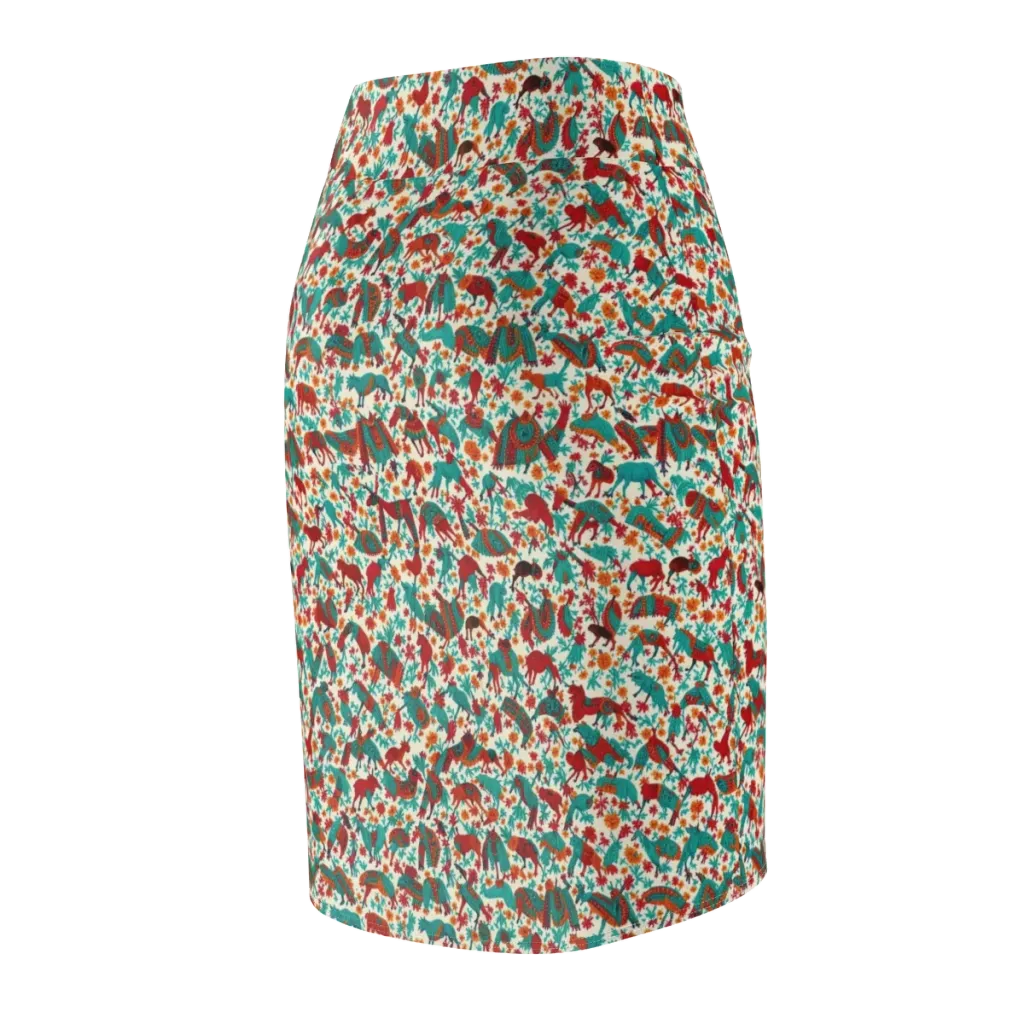 Desert Carnival on Pencil Skirt — Back Side