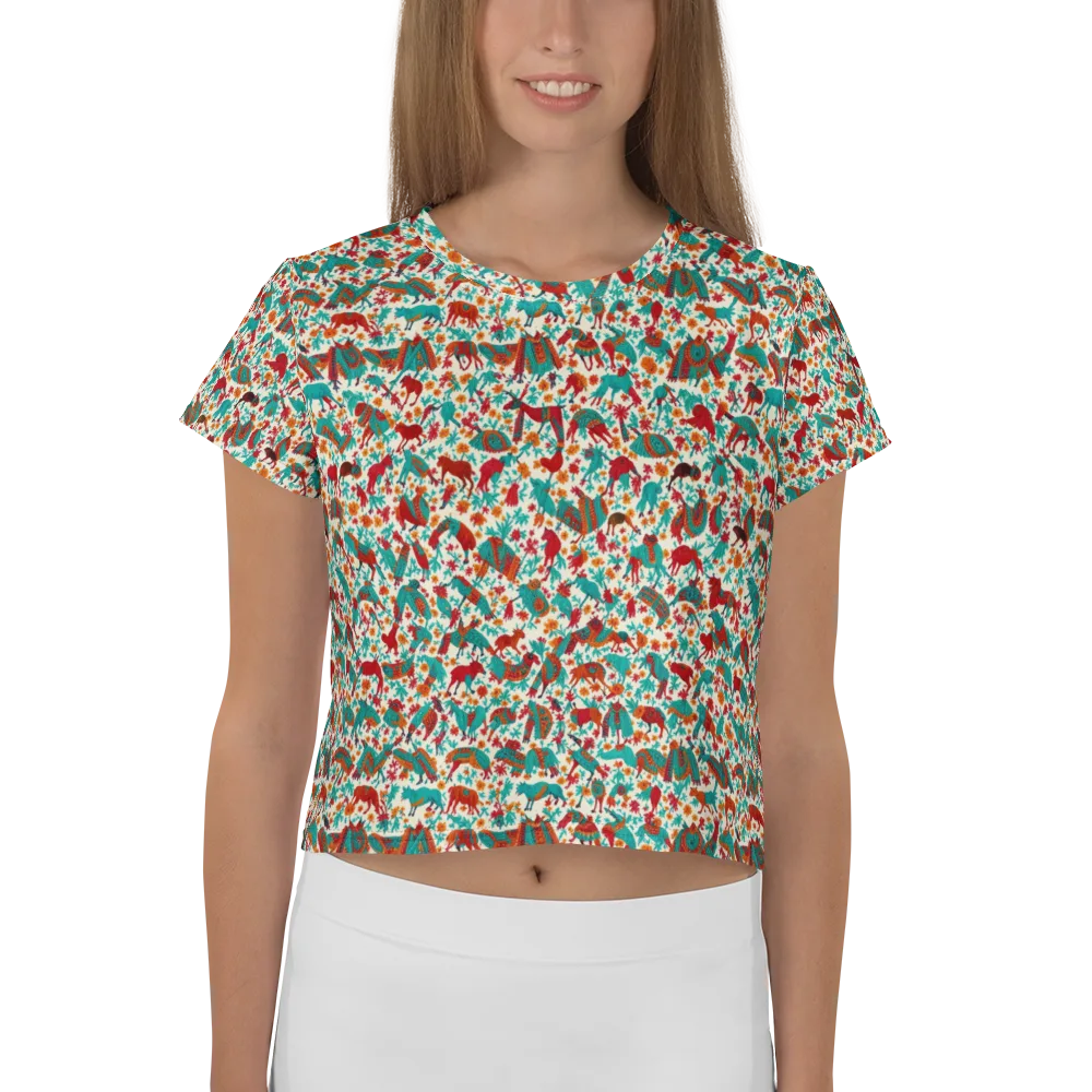 Desert Carnival on Crop Tee — Front