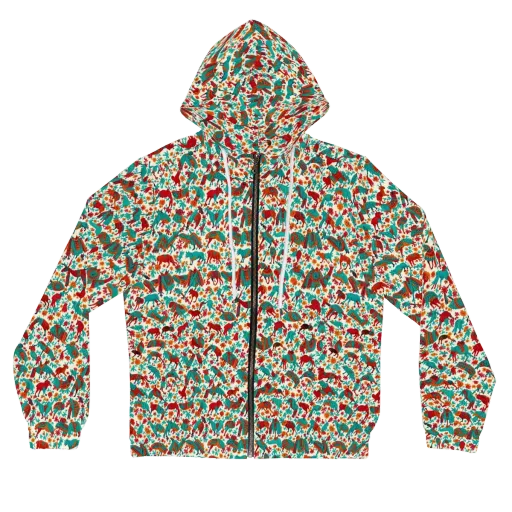 Desert Carnival on a Women's Full-Zip Hoodie