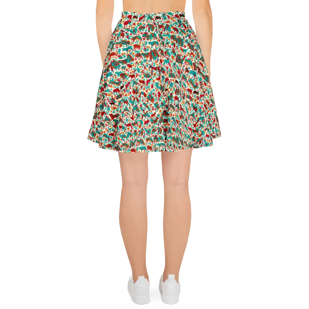 Desert Carnival on Skater Skirt — Back
