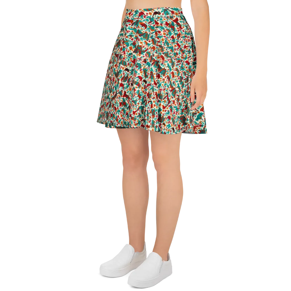 Desert Carnival on Skater Skirt — Left