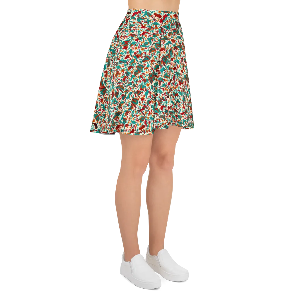 Desert Carnival on Skater Skirt — Right