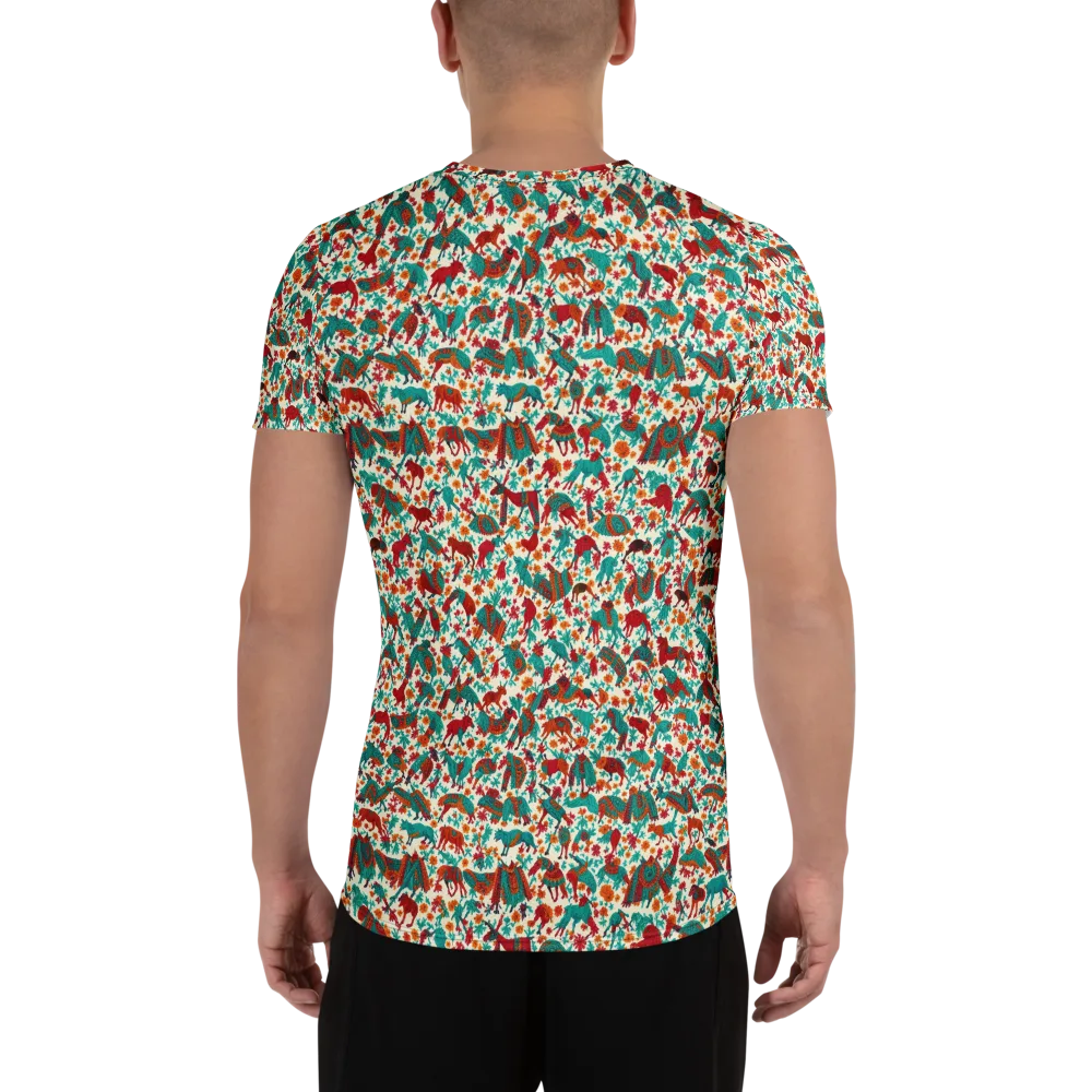 Desert Carnival on Men's Athletic T-Shirt — Back