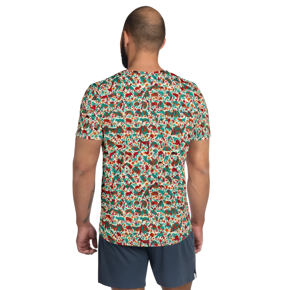 Desert Carnival on Men's Athletic T-Shirt — Back