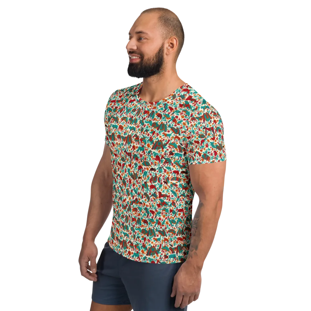 Desert Carnival on Men's Athletic T-Shirt — Left