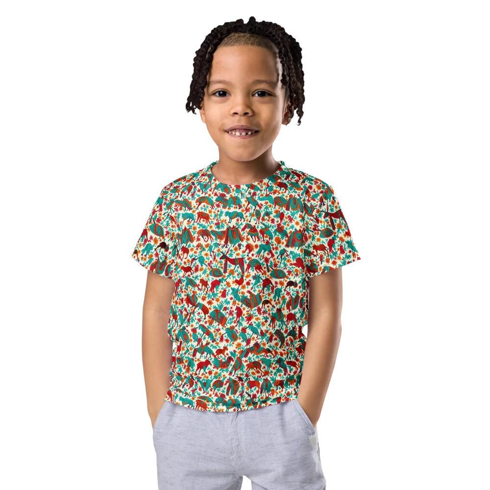 Desert Carnival on Kids Crew Neck T-Shirt — Front