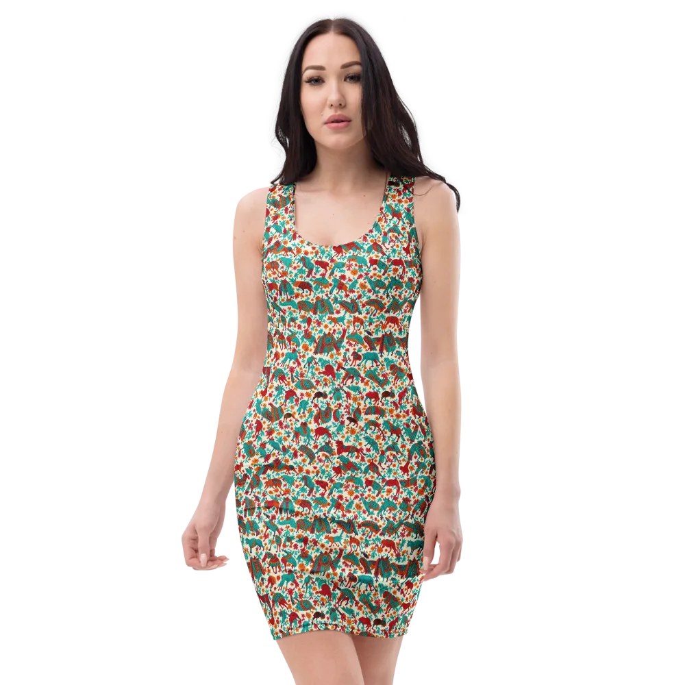 Desert Carnival on Bodycon Dress — Front