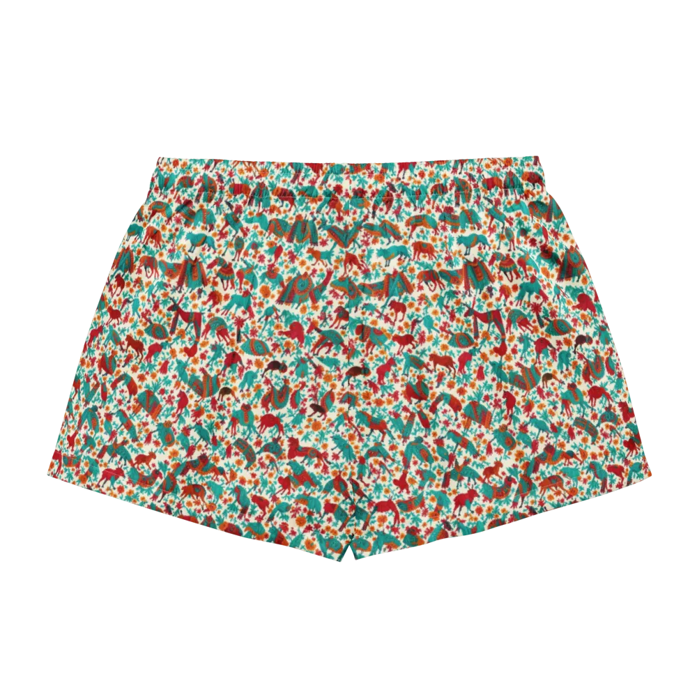 Desert Carnival on Women's Pajama Shorts — Back