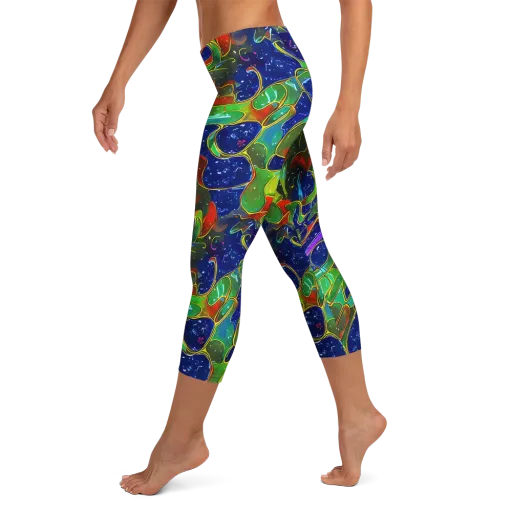 Acid Mosaic on a Capri Leggings