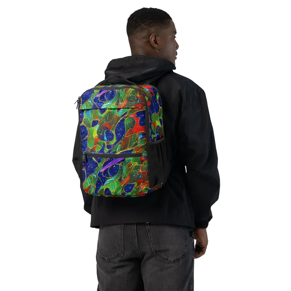 Acid Mosaic on Utility Backpack — Back