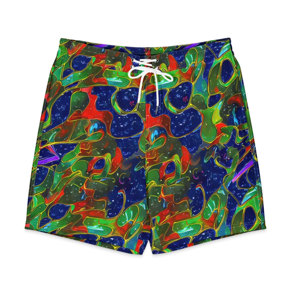 Acid Mosaic on Men's Board Shorts — Front
