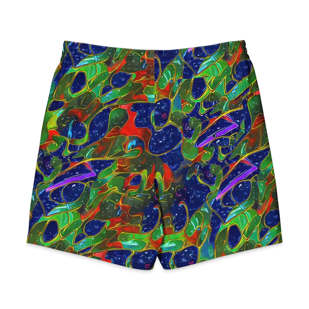 Acid Mosaic on Men's Board Shorts — Back