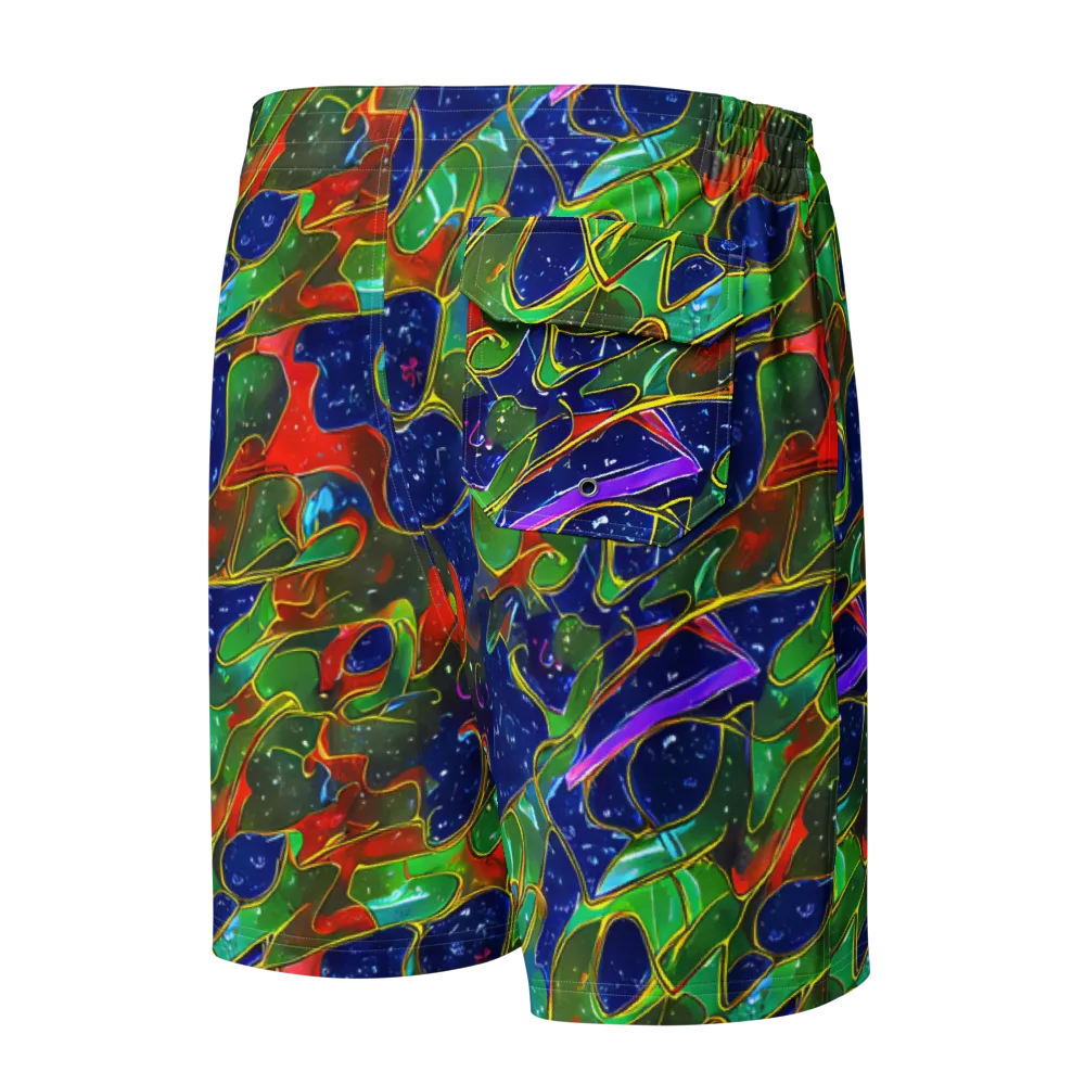 Acid Mosaic on Men's Board Shorts — Back