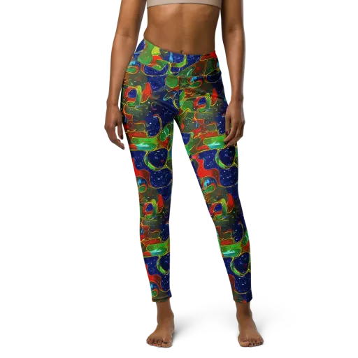 Acid Mosaic on a Yoga Leggings