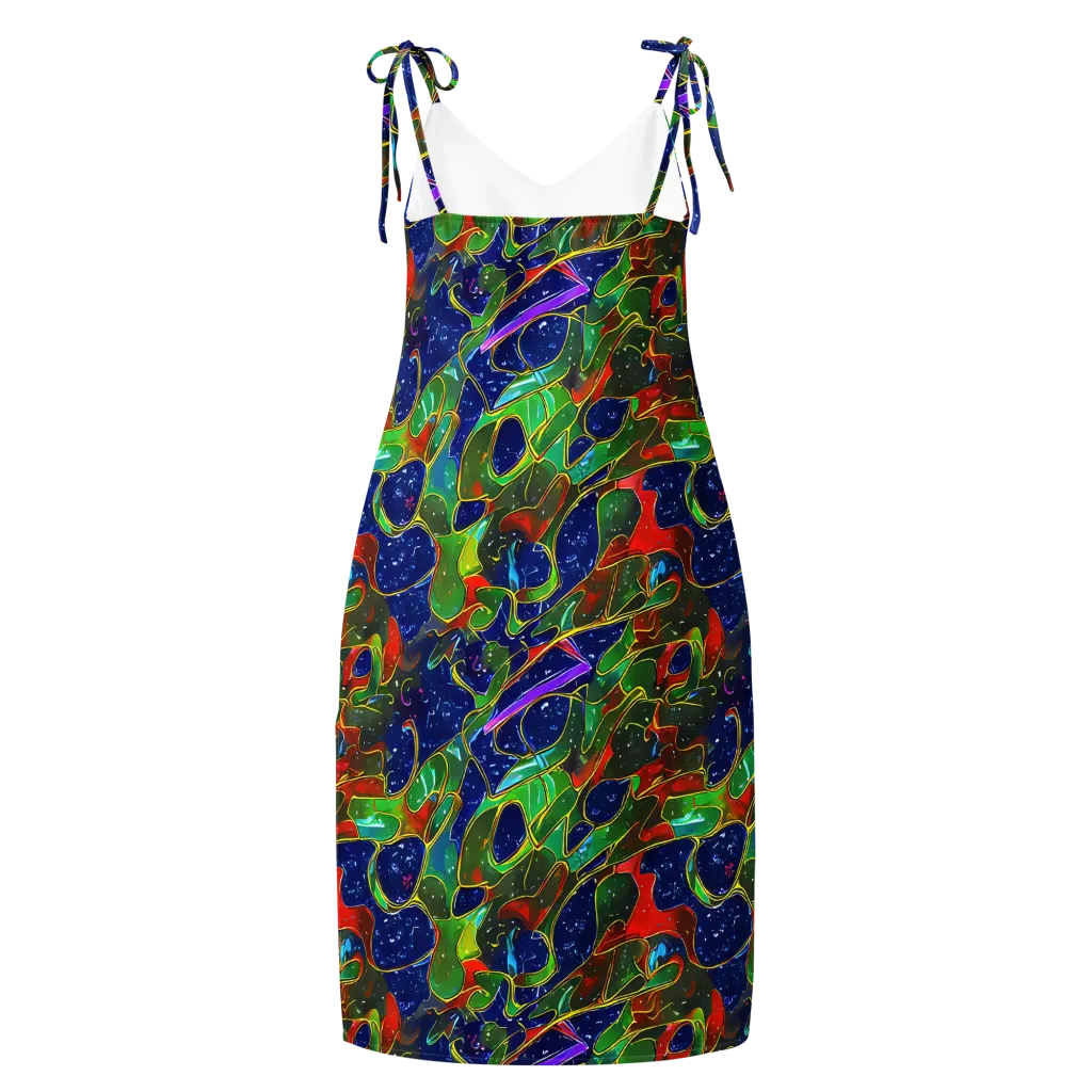 Acid Mosaic on Slip Dress — Back