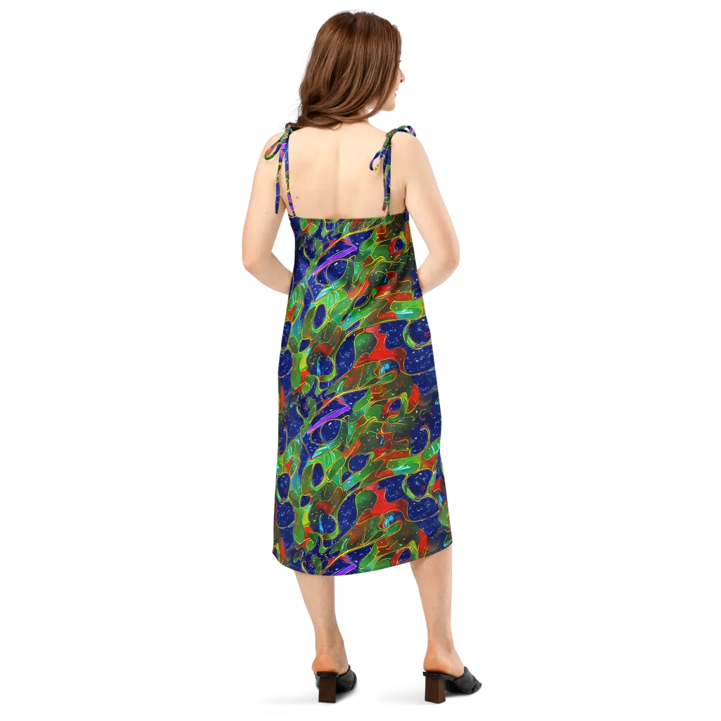 Acid Mosaic on Slip Dress — Back