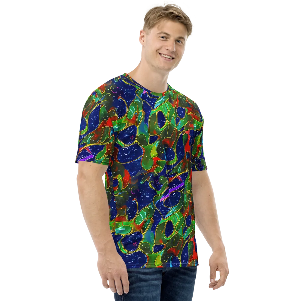 Acid Mosaic on Men's Crew Neck T-Shirt — Right