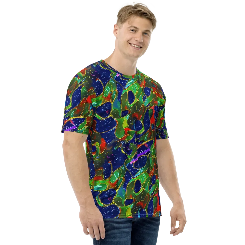 Acid Mosaic on Men's Crew Neck T-Shirt — Right