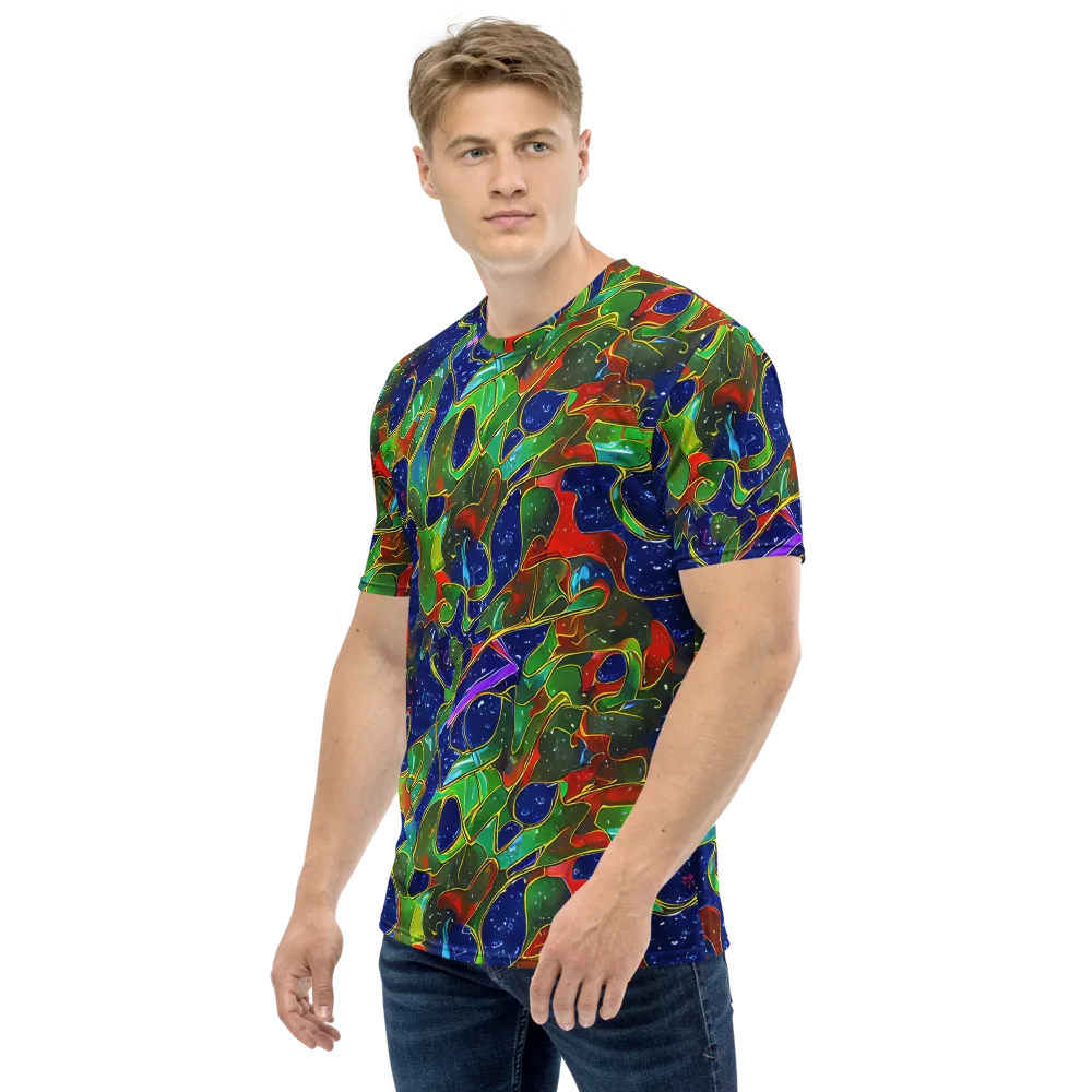 Acid Mosaic on Men's Crew Neck T-Shirt — Left