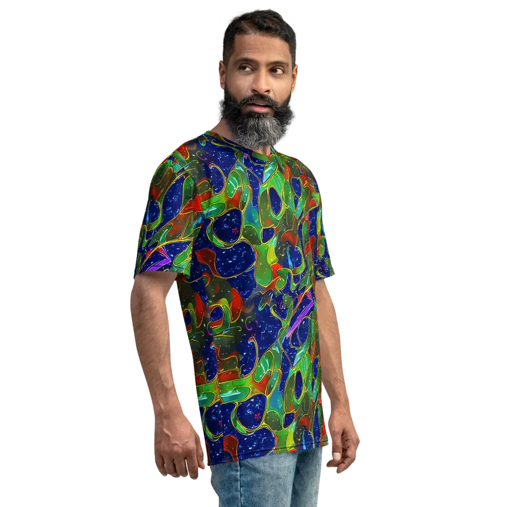 Acid Mosaic on Men's Crew Neck T-Shirt — Right