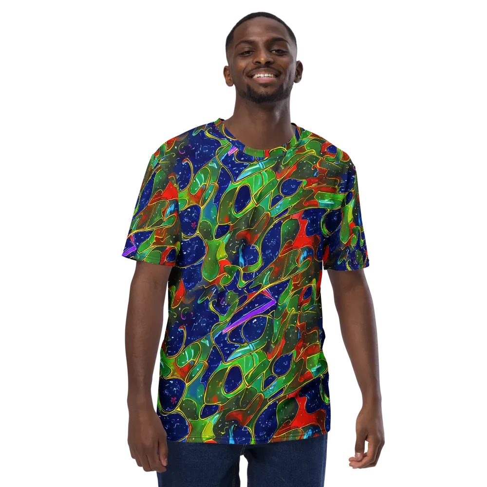 Acid Mosaic on Men's Crew Neck T-Shirt — Front