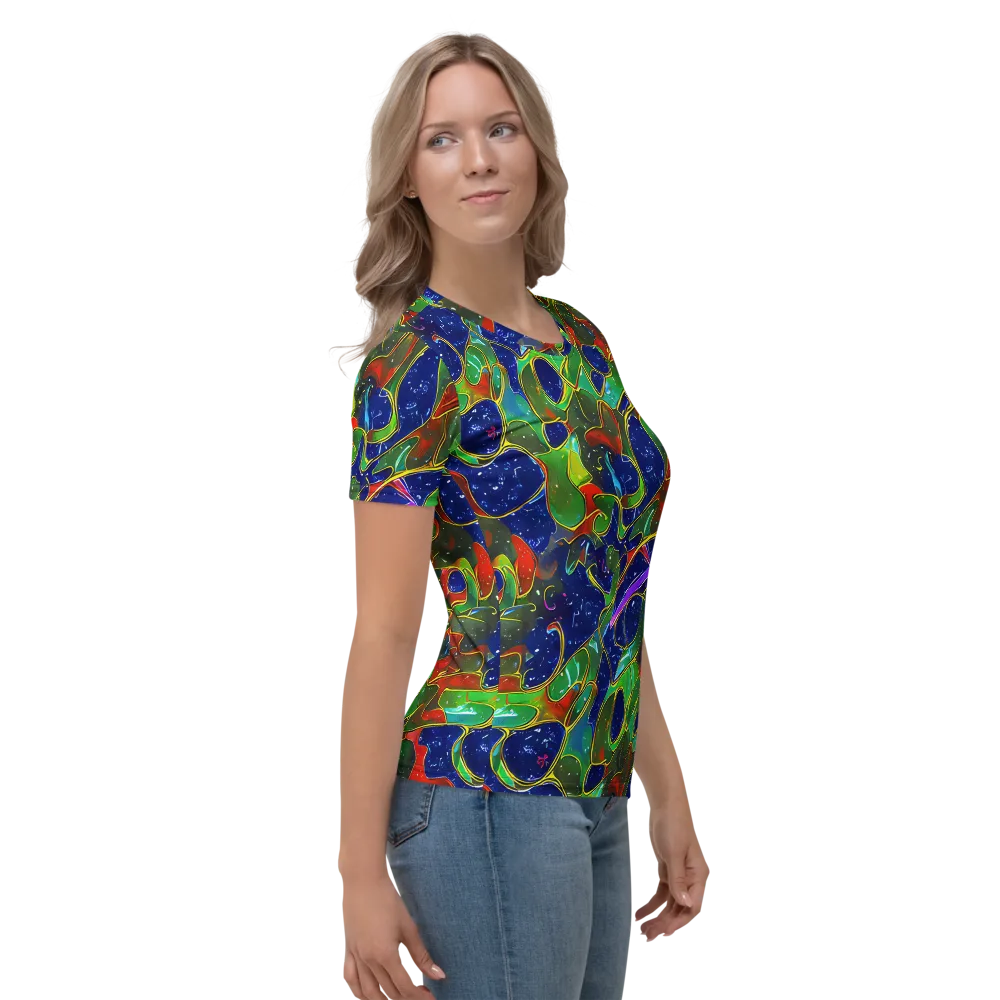 Acid Mosaic on Women's Crew Neck T-Shirt — Right
